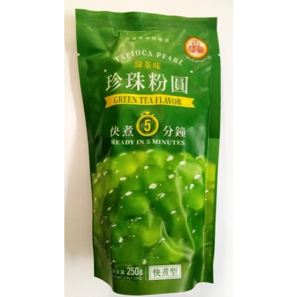 WU FU YUAN Tapioca pearl Green tea flavour 250g