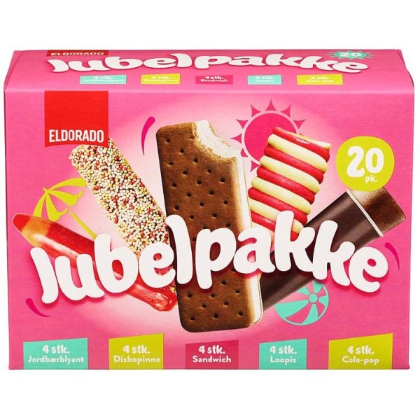 Jubelpakke Iskrem 20stk Eldorado