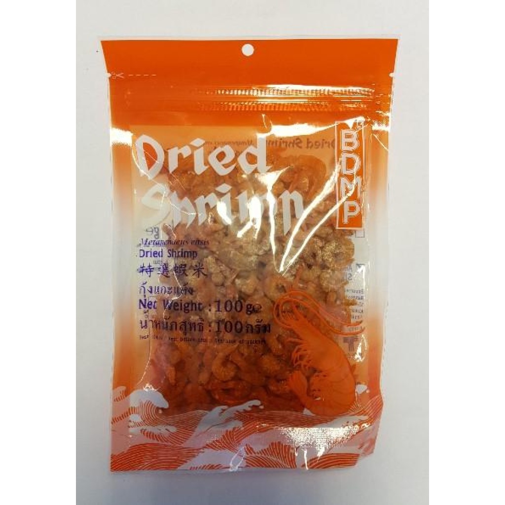 BDMP Dried shrimp Large 100g Velkommen til Dagligvare på nett