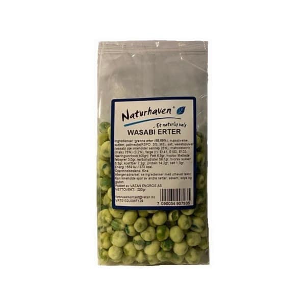 Natur haven wasabi erter 200g