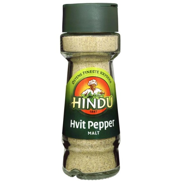 Pepper Hvit Malt 50g gl Hindu