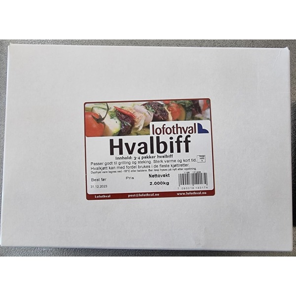 Lofothval Hvalbiff 2kg