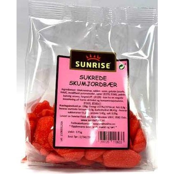 Sukrede Skumjordbær 175g