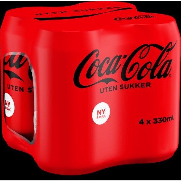 Coca-Cola Uten Sukker 330ml boks 4-pack