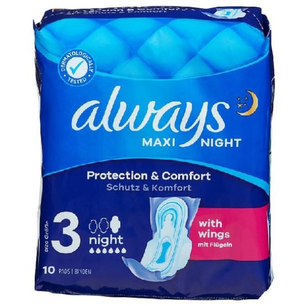 Always maxi nr 3 night+ 10stk