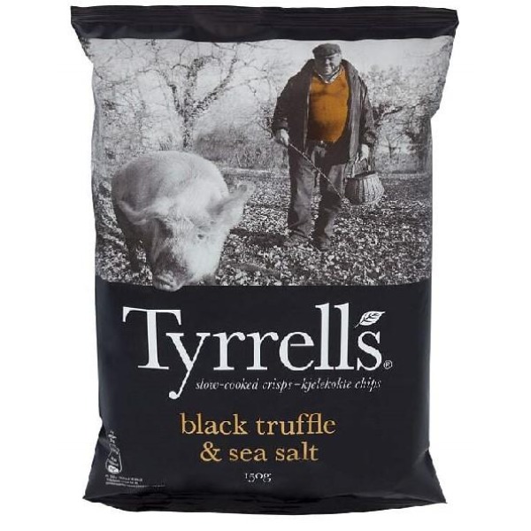 Tyrrells chips black truffle&sea salt 150g