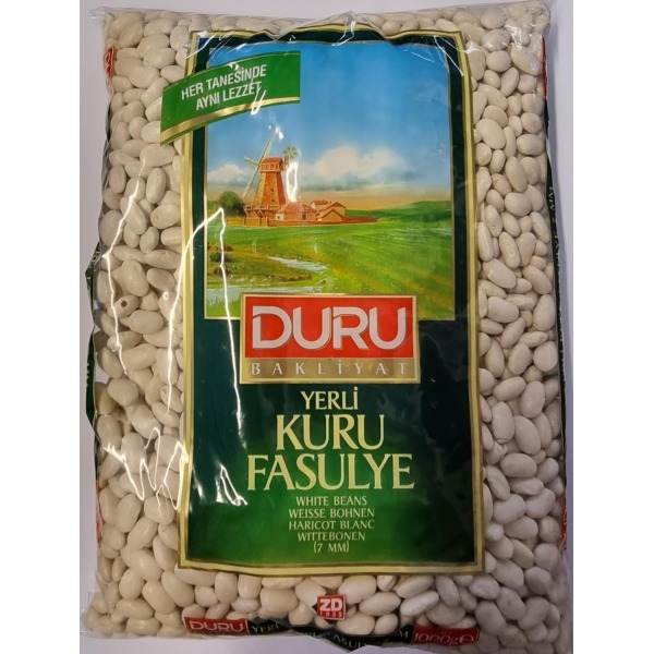 Duru 1kg Hvite Bønner 7mm