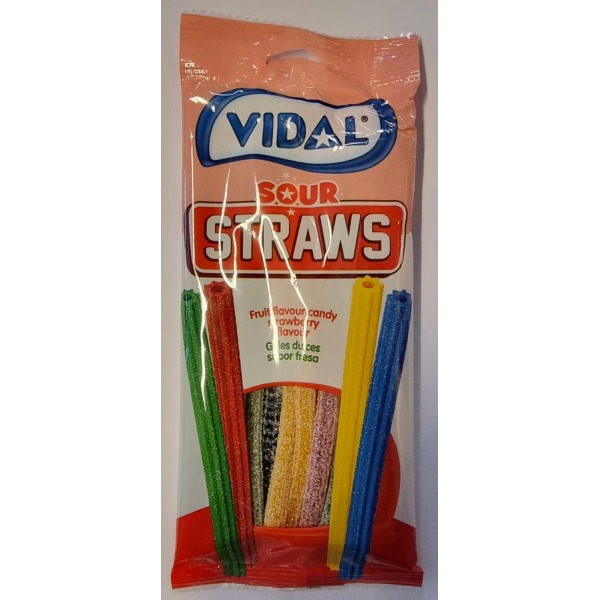 Vidal sour straws 100g