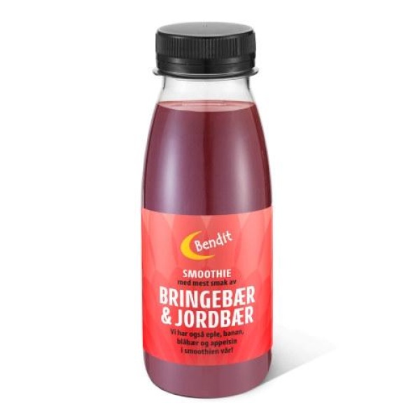 Bendit Smoothie Bringebær&Jordbær 250ml