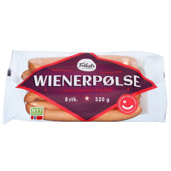 Wienerpølse 520g Folkets