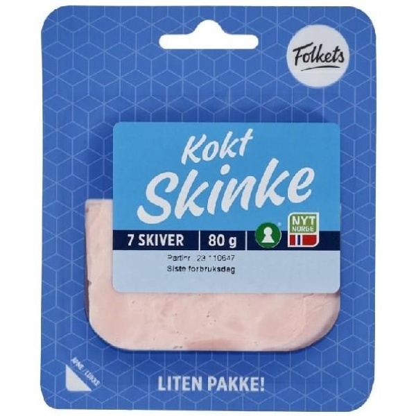 Kokt skinke 80g Folkets