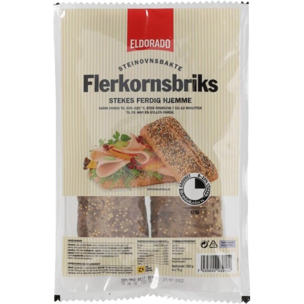 Flerkornbriks Steinovnsbakte 4x75g Eldorado