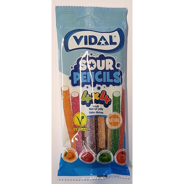 Vidal sour pencils 4x4 90g