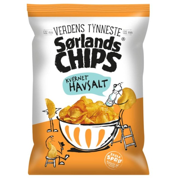 Sørlandschips Havsalt 240g Verdens Tynne