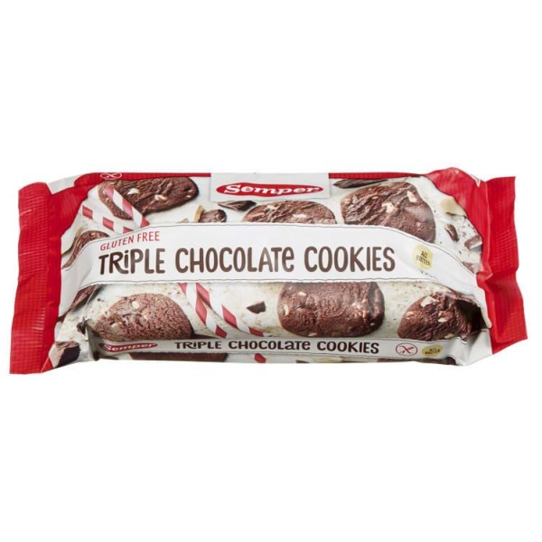 Triple Chocolate Cookies Gl.Fri 150g Semper