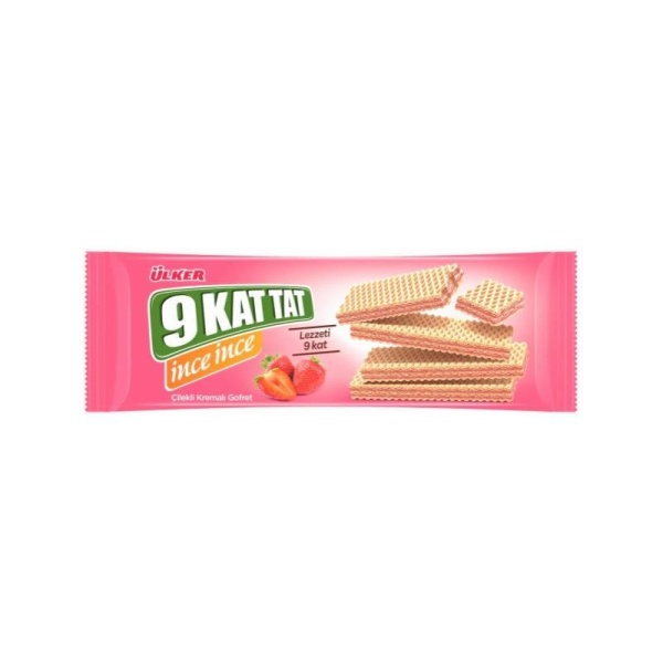 Ulker 9 kat tat wafer w/strawberry cream 114g