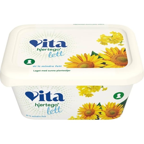 Vita hjertego lettmargarin 370g