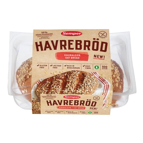 Havrebrød Glutenfri 300g Semper