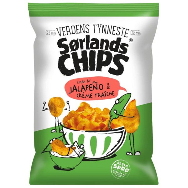 Sørlandschips Jalapeno&Creme Fraice 240g