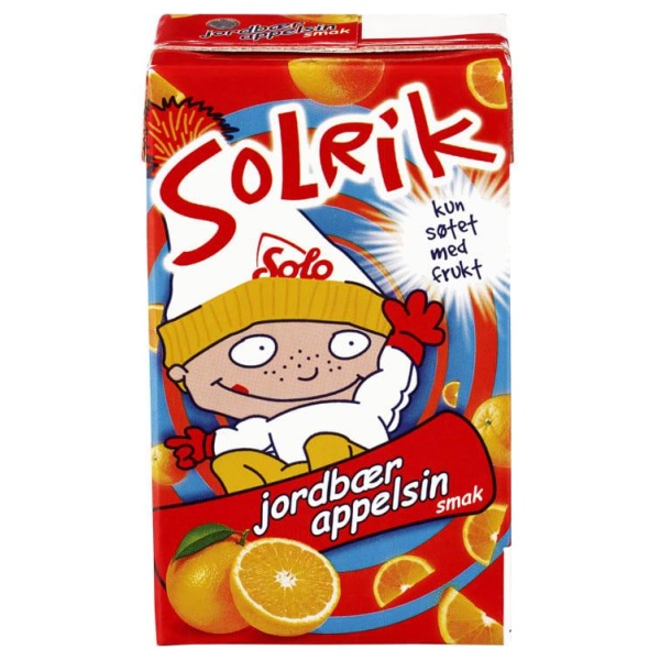 Solrik Jordbær/Appelsin 0,25l