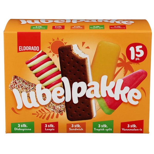 Jubelpakke Iskrem 15stk Eldorado