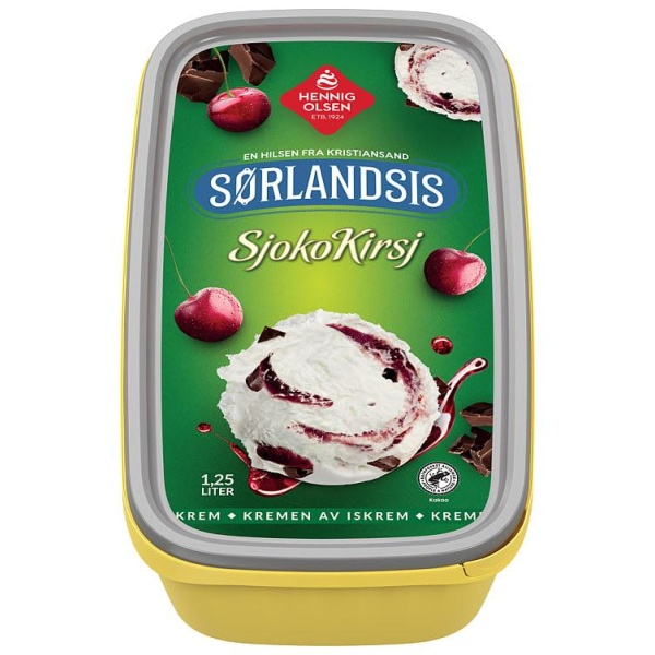 Sørlandsis Sjokokirsj 1,25L Hennig Olsen