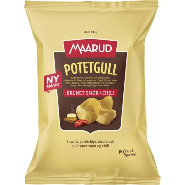 Potetgull Brunet Smør & Chilli 200g Maarud
