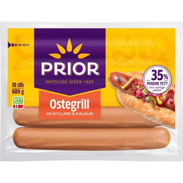 Ostegrill Kylling/Kalkun 600g Prior