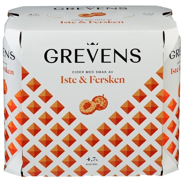 Grevens Cider Iste&Fersken 0,5l x 6bx