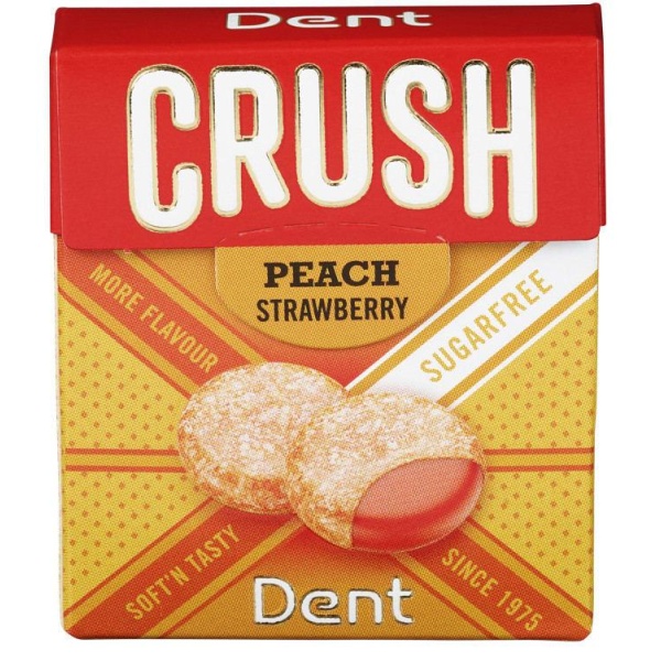 Dent Crush U/Sukker Peach 25g Dent