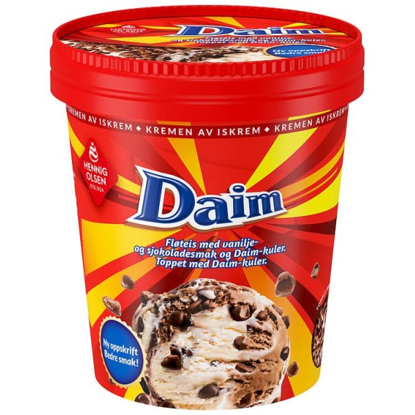 Daim fløteis 450ml Hennig-Olsen