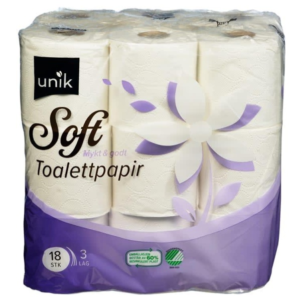 Toalettpapir Soft 18Rl Unik