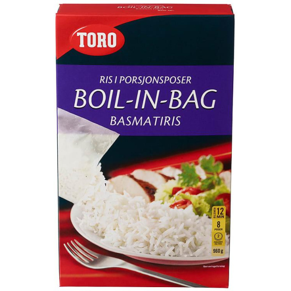 Basmatiris Boil In Bag 960g Toro