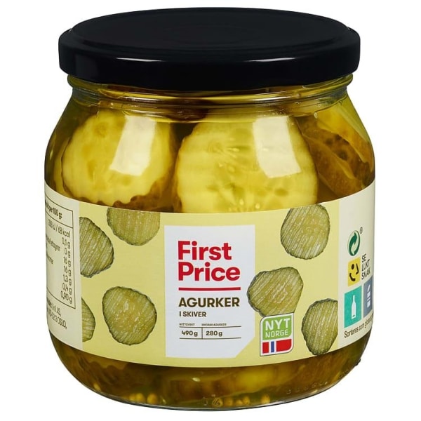 Agurker i Skiver 490g First Price