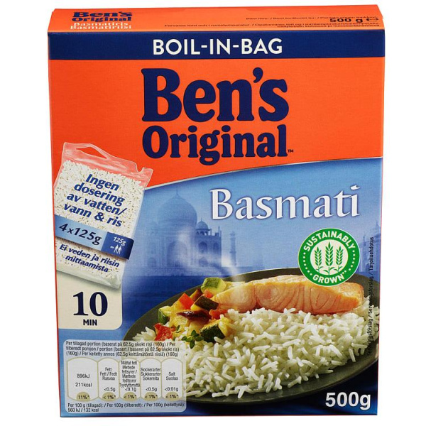 Basmatiris Boil In Bag 500g Ben's Origin