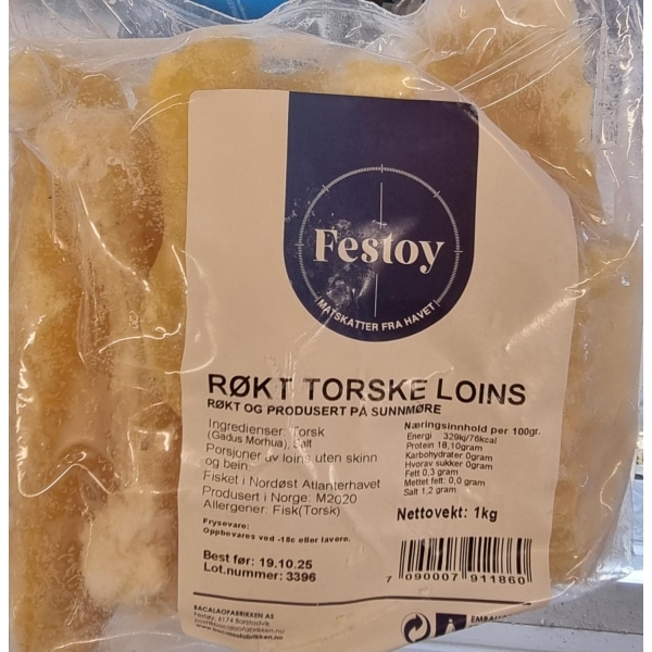 Røkt Torske loins kg Bacalaofabrikken