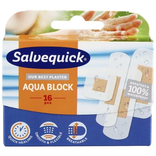Plaster Aqua Block 16stk Salvequick