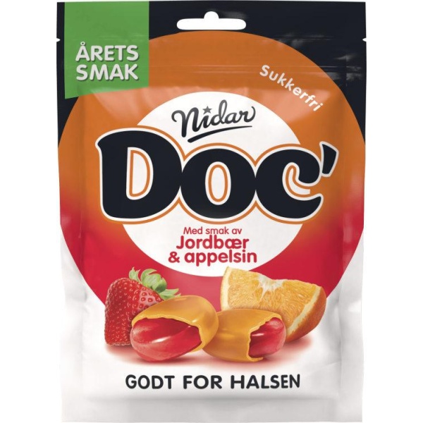 Doc Jordbær/Appelsin 50g Nidar