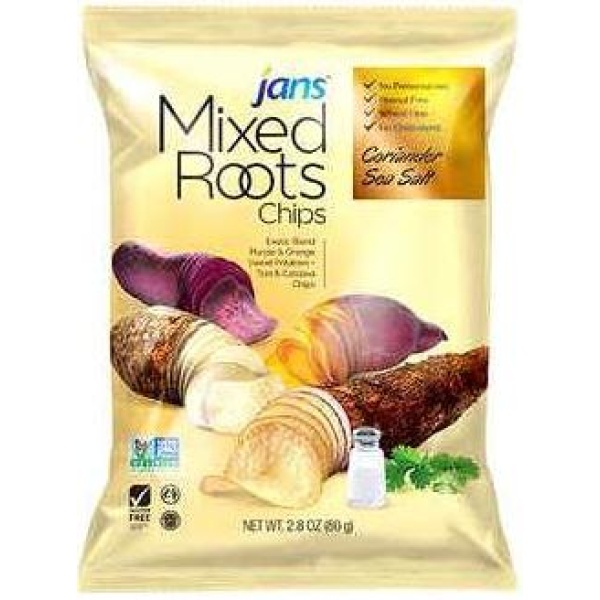 jans mixed roots coriander sea salt chips 84g