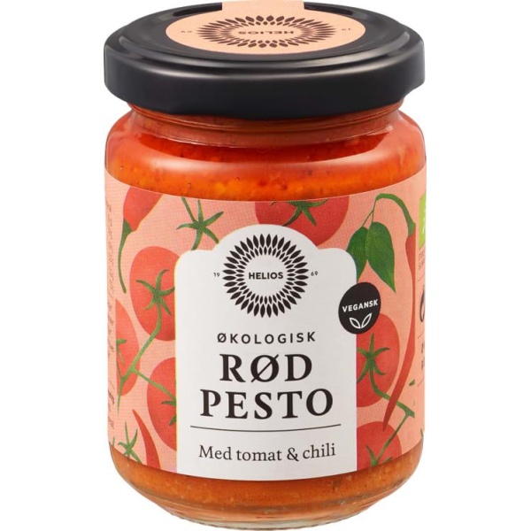 Pesto Rød Piccante Økologisk 130g Helios