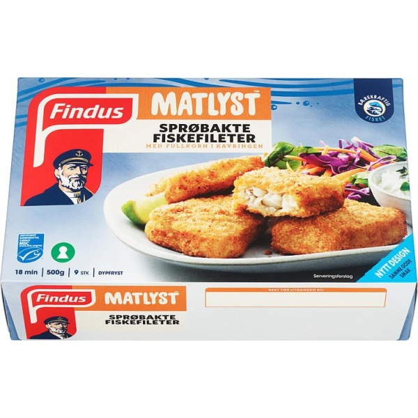 Fiskefileter Sprøbakte 500g Findus