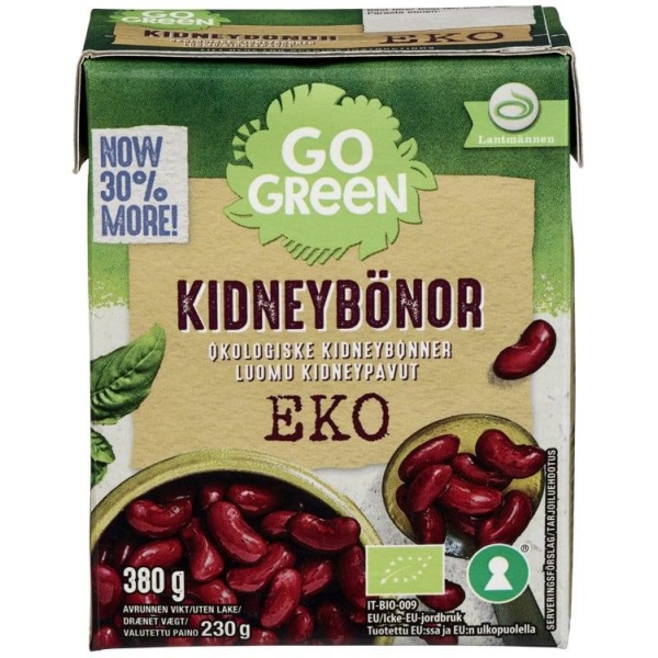 Kidneybønner Økologisk 380g Gogreen