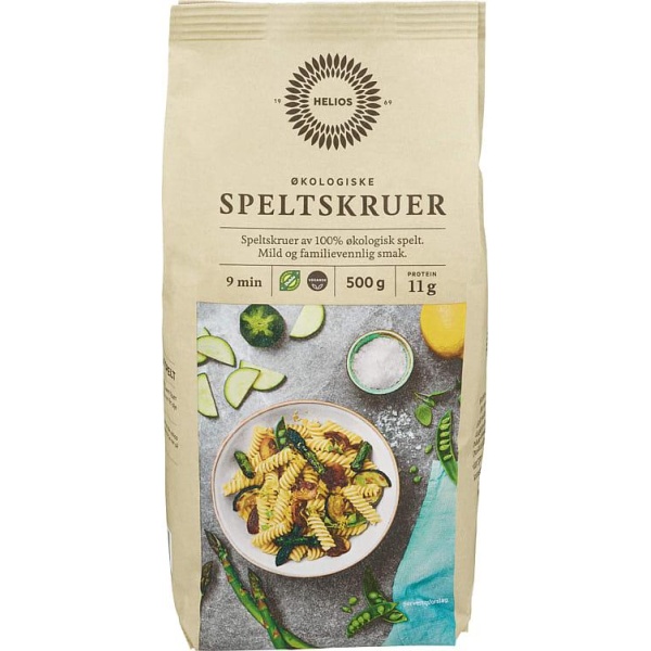 Fusilli Spelt 500g Økologisk Helios