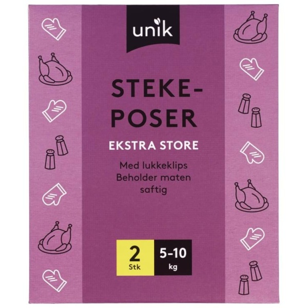 Stekeposer m/Lukkeklips 5-10kg 2stk Unik