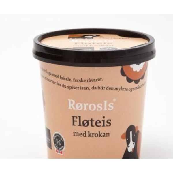 Rørosis Fløteis med krokan 130 ml