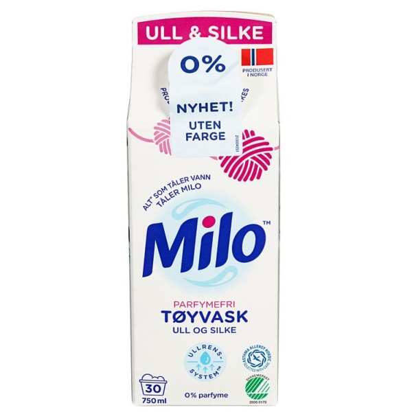 Milo Tøyvask Parfymefri 750ml