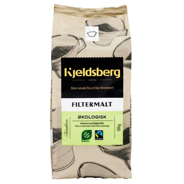 Kjeldsberg Kaffe Filtermalt Økol 250g