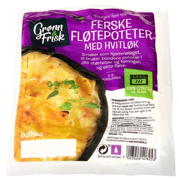 fløtepotet m/Hvitløk 500g Grønn&Frisk