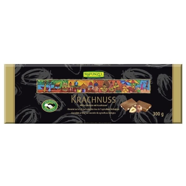 Melkesjokolade m/hele hasselnøtter 300g økologisk Rapunzel