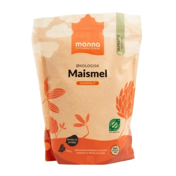 Maismel sammalt 750g økologisk Manna (Glutenfritt)